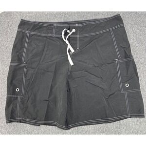 Tommy Bahama Swim Trunks Cargo‎ Pockets Quick Dry Black Swim Shorts 2X